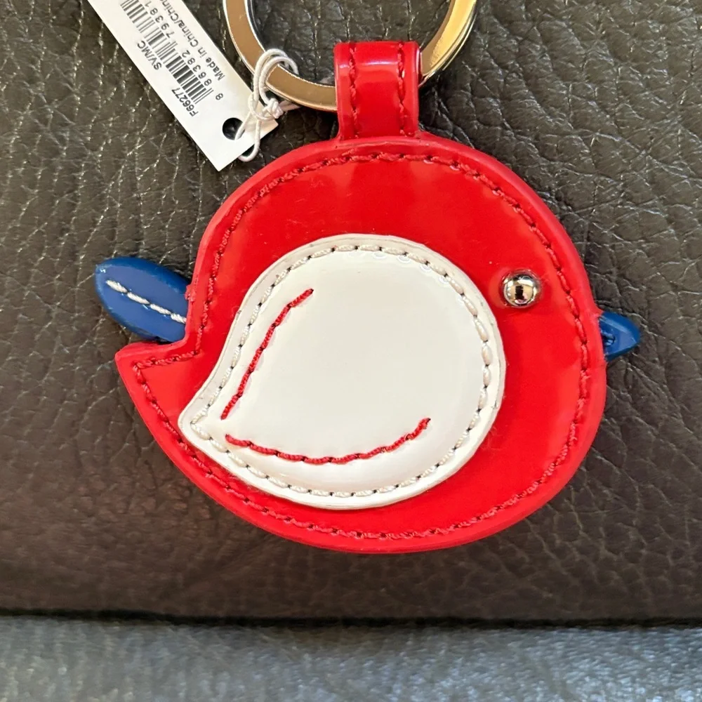 Coach red bird key fob